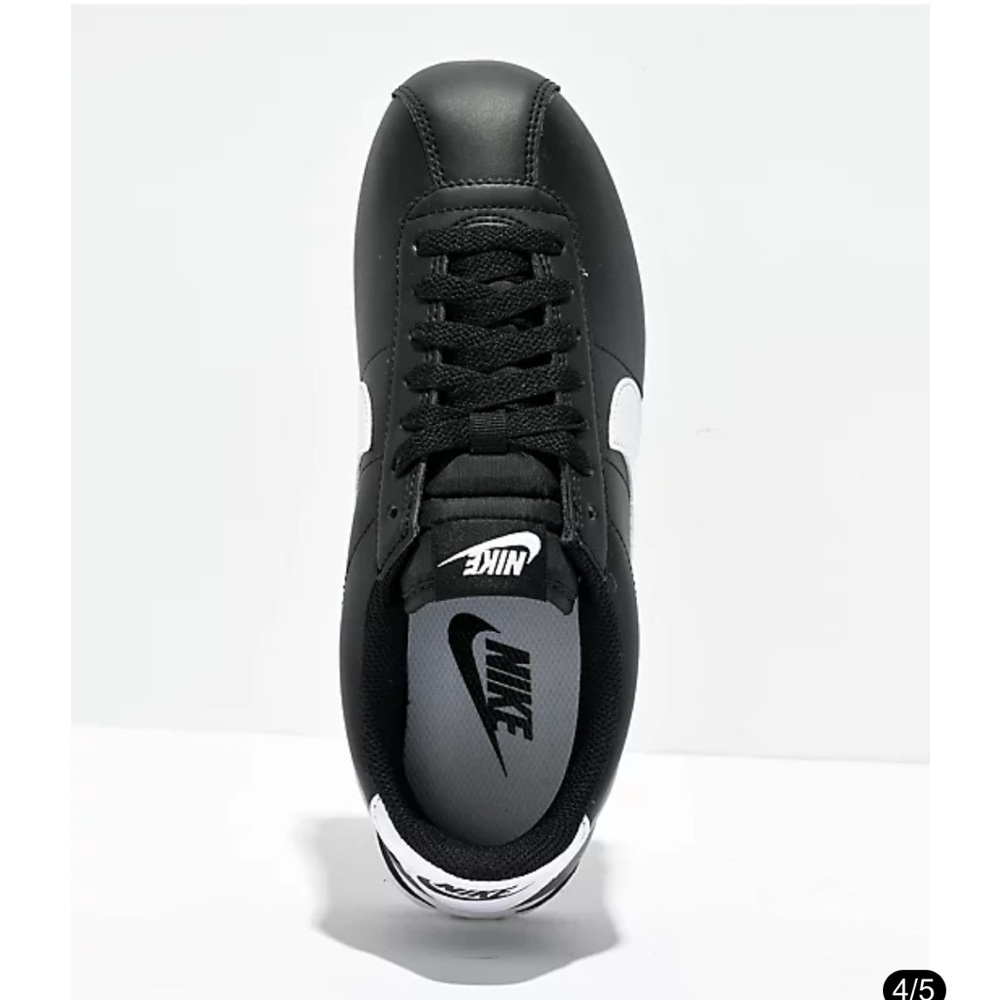 Nike Women’s Cortez Black & White Sneakers - Picture 3 of 14